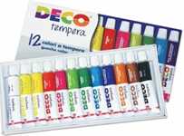 SCATOLA 12 TUBETTI TEMPERA 12ML ASSORTITI