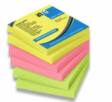 POWER INFO NOTES 75x75 NEON GIALLO